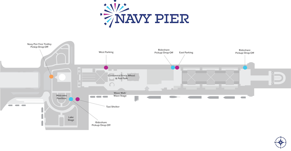 Navy Pier Transportation Map UVC
